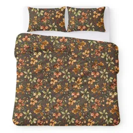 posciel-bawelniana-180x200-brazowa-w-liscie-jesienne-jesienny-cotton-home