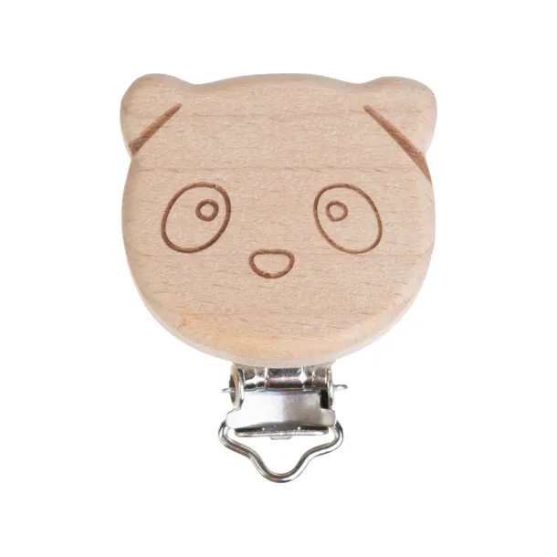 1szt klips do smoczka drewniany panda