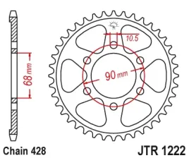 zebatka-tylna-jt-jtr1222-48-honda-cb-125r-stalowa-wytrzymala-mocna