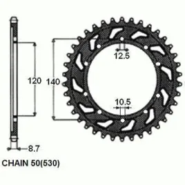 zebatka-napedzana-stalowa-sunstar-sunr1-5500-41