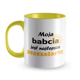 kubek-z-nadrukiem-zolty-moja-babcia-jest-najlepsza-pszczelarka-grafika