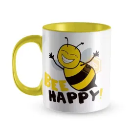 kubek-z-nadrukiem-zolty-bee-happy-pszczola
