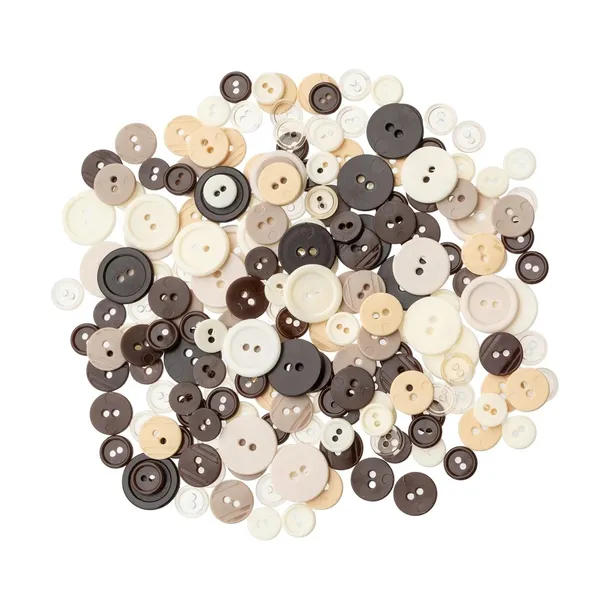 200szt mix guzików plastikowych "Takie trochę kawowe"
