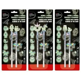 olowki-z-figurka-swiecaca-w-ciemnosci-kidea-2szt