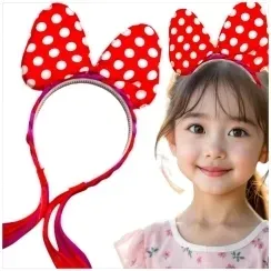 opaska-dla-dziewczynki-z-kokarda-opaska-myszka-minnie-z-warkoczykiem-kropki