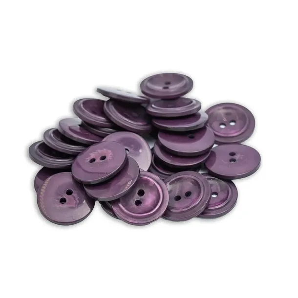 Guzik 23mm dwie dziurki 10szt. c.fiolet