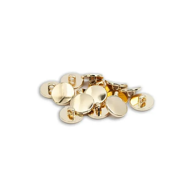 Guzik 18 mm stopka 10 szt. złoty