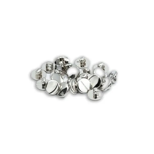 Guzik 11mm stopka 10szt. srebrny