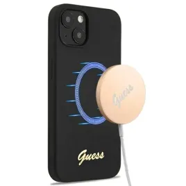 guess-etui-hardcase-silikonowe-do-iphone-13-14-6-1-do-magsafe-zlote-logo