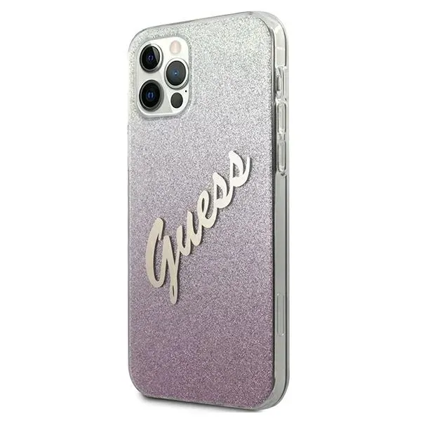guess-etui-hardcase-do-iphone-12-pro-max-67-glitter-gradient-script