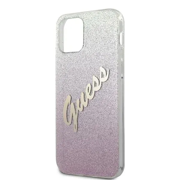 guess-etui-hardcase-do-iphone-12-pro-max-67-glitter-gradient-script-material-tworzywo-sztuczne