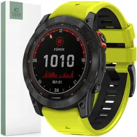 tech-protect-pasek-do-zegarka-iconband-pro-do-garmin-fenix-6x-7x-lime-black