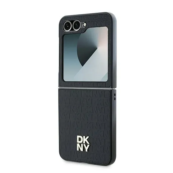 dkny-etui-hardcase-do-samsung-z-flip6-f741-repeat-pattern-stack-logo-material-tworzywo-sztuczne
