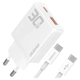dudao-ladowarka-sieciowa-gan-a30eut-30w-usb-a-usb-c-pd-qc-kabel-biala