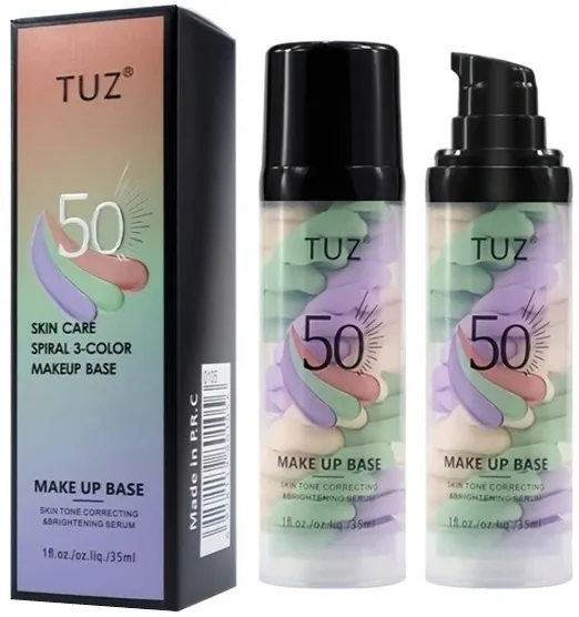 Trójkolorowa baza pod makijaż 4w1 TUZ SPF 50 - 35 ml