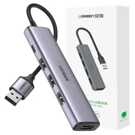 ugreen-hub-usb-4x-3-0-do-pc-komputera-laptopa-z-portami-szybkiego-ladowania