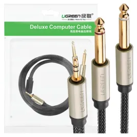ugreen-kabel-audio-trs-3-5-mm-do-2x-ts-1m-do-wzmacniacza-muzycznego