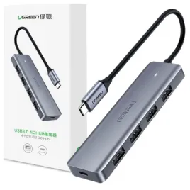ugreen-adapter-hub-usb-c-do-laptop-macbook-4x-usb-3-0-usb-c-szary