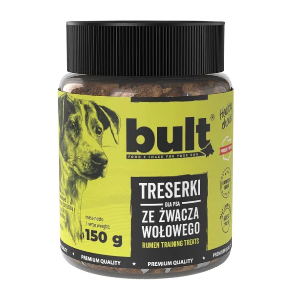 BULT Trenerki przysmak treningowy dla psa Żwacz wołowy 150g