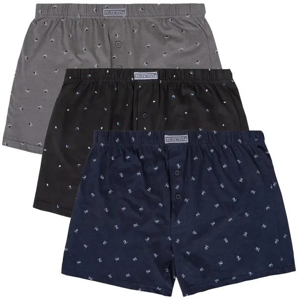 Bokserki męskie 100% bawełna Cotton World 3-pak Luźny krój 100% BAWEŁNA XXL