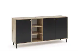 komoda-160-cm-artisan-czarny-mat-nozki-metal