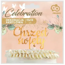 dekoracja-akrylowa-na-tort-chrzest-zlota