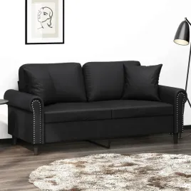 2-osobowa-sofa-z-poduszkami-czarna-140-cm-sztuczna-skora