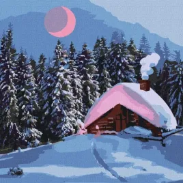 malowanie-po-numerach-zasniezona-chata-40x40cm