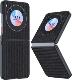 qinouk-etui-karbonowe-do-zte-nubia-flip-5g-wlokno-weglowe-czarne