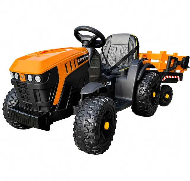 Duży Traktor na akumulator z Przyczepką Pilot dla dzieci JCB 12V 9Ah