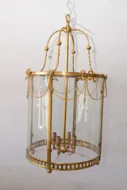 lampa-z-brazu-wiszaca-latarnia-empire-braz-giete-szklo-unikat