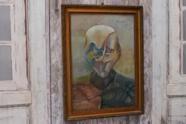 beksinski-pastel-na-kartonie-za-szklem-stary-obraz-abstrakcja