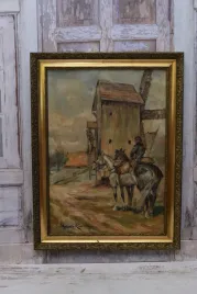 wojciech-kossak-patrol-zwiad-na-koniach-polski-stary-obraz-olejny