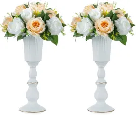 wazony-dekoracyjne-glamour-2-szt-38-cm-biale-ze-zlotym-rantem-metalowe