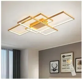 nowoczesna-lampa-sufitowa-sciemniana-50w-zloty-braz-prostokatna-led-salon