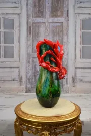 wazon-zielono-czerwny-z-rybka-murano-style-grube-wloskie-szklo-prezent