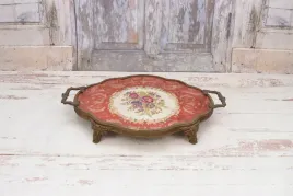 czerwona-francuska-patera-taca-secesja-porcelana-unikat-sygnowana