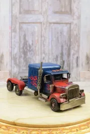 metalowy-model-samochod-niebieski-tir-vintage-auto