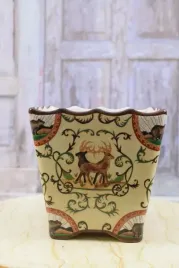 mysliwski-koszyk-patera-vintage-prezent-porcelana-francja-oslona-na-donice
