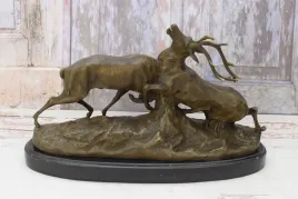 potyczka-jeleni-walka-figura-z-brazu-mysliwska