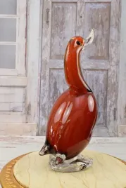 szklo-murano-style-figura-czerwona-kaczka-kaczor-szklo-weneckie