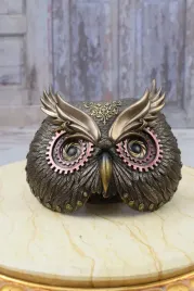 steampunk-maska-sowa-ptak-zlocona-figura-figurka-prezent