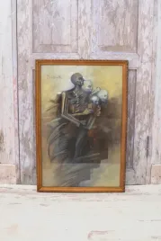 beksinski-pastel-na-kartonie-za-szklem-stary-obraz-zjawy