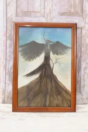 beksinski-pastel-na-kartonie-za-szklem-stary-obraz-zjawa