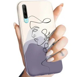 etui-do-huawei-p-smart-pro-huawei-honor-y9s-wzory-continuous-line-art