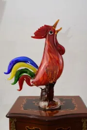 gigant-szklo-murano-kogut-kogucik-figura