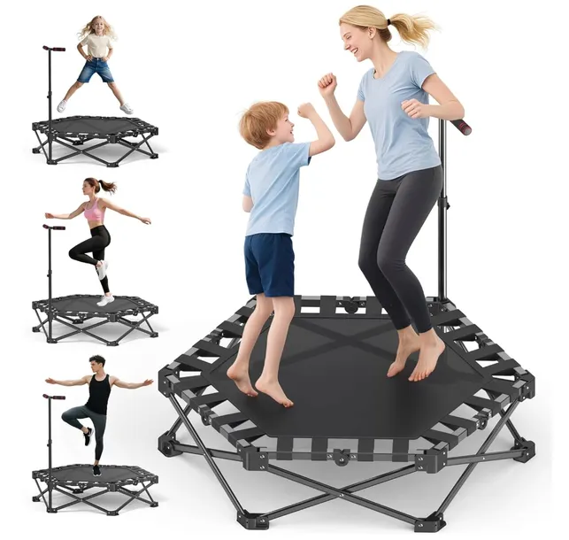 Rygeo Trampolina dla dzieci dorosłych składana trampolina 90 kg
