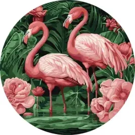 malowanie-po-numerach-okragla-rama-flamingi-w