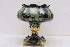 porcelanowa-czarno-zielona-patera-waza-braz