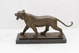 ryczacy-grozny-tygrys-lampart-figura-z-brazu